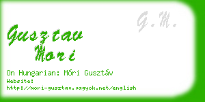 gusztav mori business card